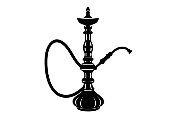 Nargile silueti sanat çizimi tasarımı