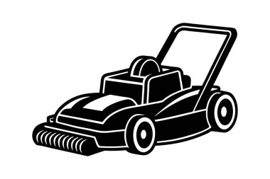 Mower vektör biçimi siluet tasarımı.