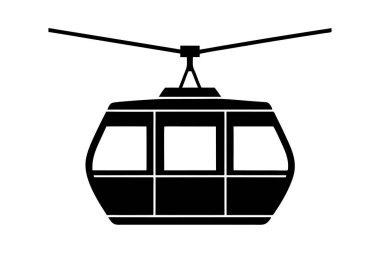 Cable Car vektör sanat çiziminin silueti