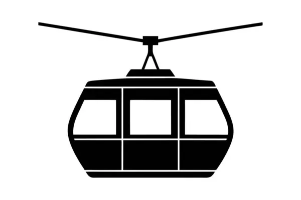 Cable Car vektör sanat çiziminin silueti