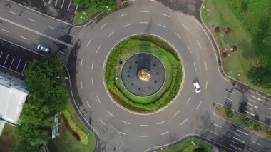 Endonezya 'nın Bogor şehrinin havadan görünüşü.