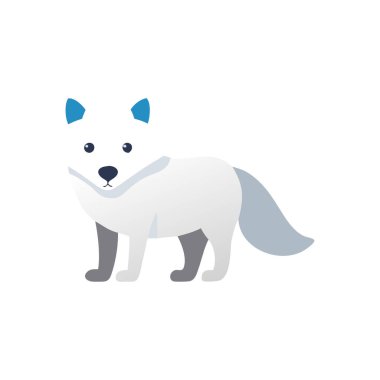 Husky dog düz simgesi, vektör illüstrasyon