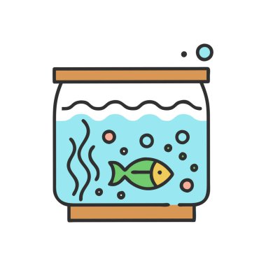 Balık ikonu. vektör illüstrasyonu