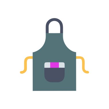 Mutfak önlüğü düz vektör ikonu tasarımı