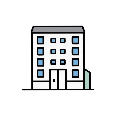 ev vektörü düz renk simgesi