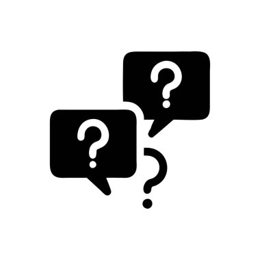 Soru işareti ve soru işareti. düz biçim.