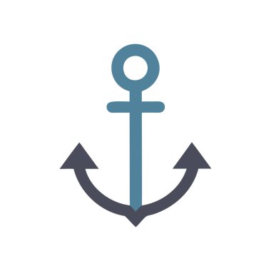 Beyaz arka plan üzerinde çapa şeffaf işareti izole çapa simge vektör