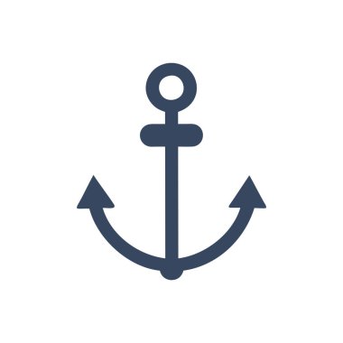 Web ve mobil uygulaması tasarım, çapa logo kavramı için beyaz arka plan üzerinde izole çapa simge vektör