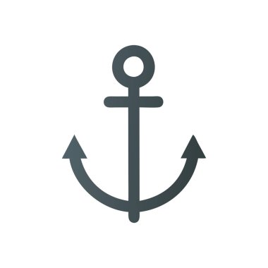 anchor çizgisi biçim simgesi tasarımı, denizcilik ve denizcilik tema vektörü illüstrasyonu
