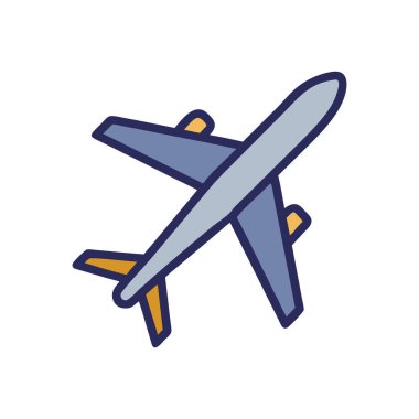 Uçak seyahat etmek simge vektör illüstrasyon izole