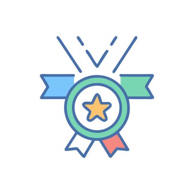 yıldız vektörü düz renk simgesi