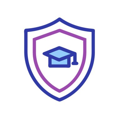 kalem satırı simgesiyle mezuniyet kalkanı