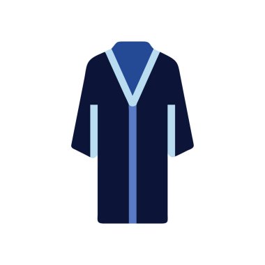 Beyaz arkaplanda mavi gömlek simgesi