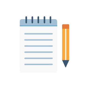 kalem, defter ve kalem vektör çizimi tasarımı