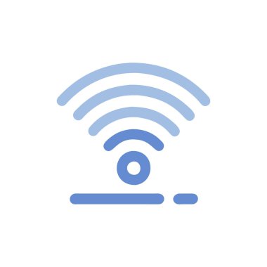 Kablosuz ağ simgesi. vektör illüstrasyonu.