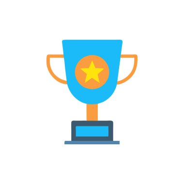 ödül kupa simgesi, düz tasarım