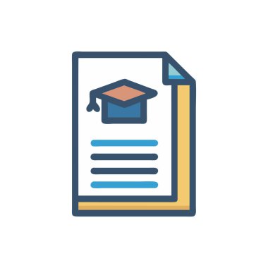 Mezuniyet kap simge vektör çizim.