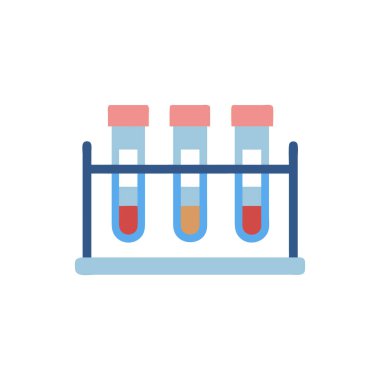 Kan vektörü illüstrasyon tasarımlı tıbbi test tüpleri