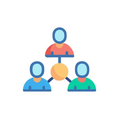 business people flat icon isolated on white background, vector, illustration