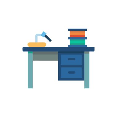 tablo ve kitaplar düz biçim ikon tasarımı eğitim bilgisi ve öğrenme sınavı vektör ilülasyonu