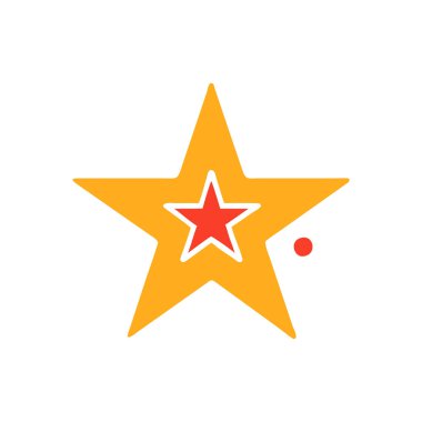 yıldızın düz renk çizimi