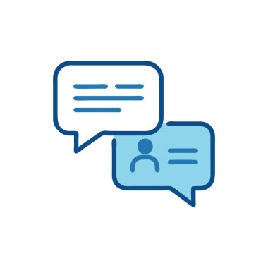 Sohbet balonları ikonu. özet vektör illüstrasyonu