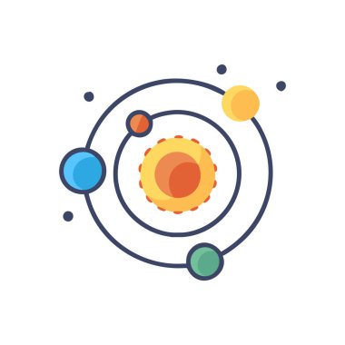 Gezegen Dünya ikon vektör illüstrasyonu