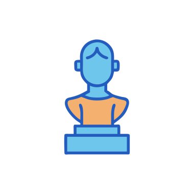 İnsan karakteri simgesi. İnce çizgi tarzı tasarım. vektör izole çizimi.