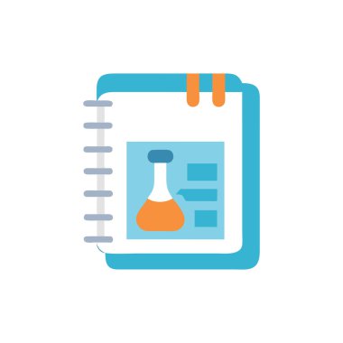 Beyaz arkaplan vektör illüstrasyon tasarımı üzerinde laboratuvar simgesi olan test tüpü