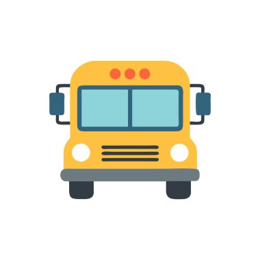 Okul servisi simgesi, vektör illüstrasyonu