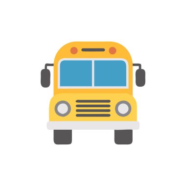 bus okulu izole simge tasarımı, vektör illüstrasyon grafiği