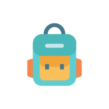 Moda biçimi izole edilmiş arkaplanda sırt çantası simgesi