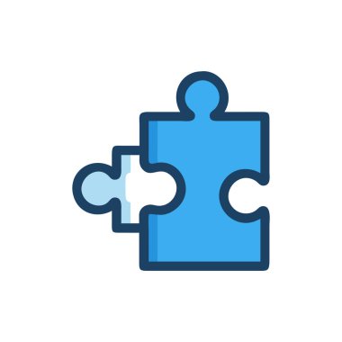 Şeffaf bir arkaplanda bulmaca vektör çizimi. Birinci kalite semboller. Konsept ve grafik tasarımı için vuruş simgesi.