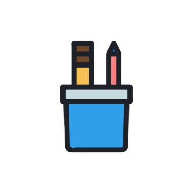 Okul ikon vektörü. izole düz işareti