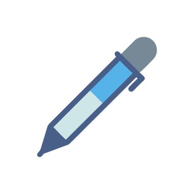 kalem vektörü düz renk simgesi