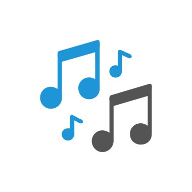 müzik notlar simgesini, vektör çizim