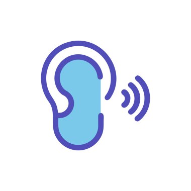 İşitme Logosu Şablon vektör tasarımı