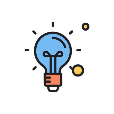 Beyaz arka plan üzerinde ampul izole ampul simge vektör