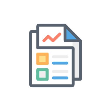 belge vektörü düz renk simgesi