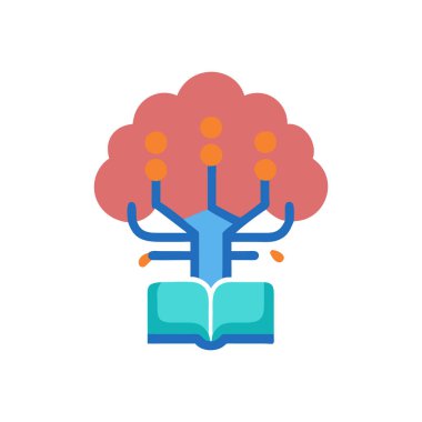 öğrenme, düz vektör simgesi öğrenme.