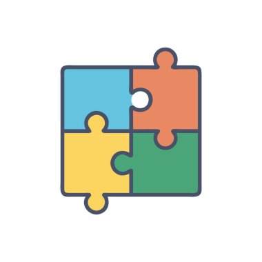 yapboz yapboz vektörü düz simge tasarımı