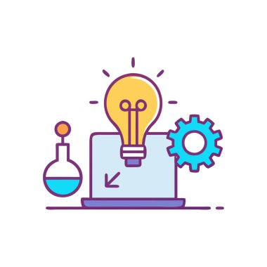 fikir renk vektörü simgesi