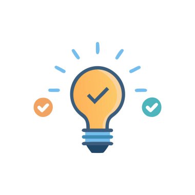 İşaret simgesi olan ampul ışığı, vektör tasarımı