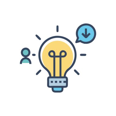 Vektör içinde fikir simgesi. Logotype