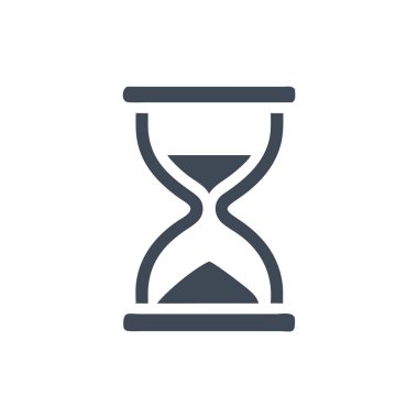 Kum saati ikonu. düz tasarım biçim vektör çizimi