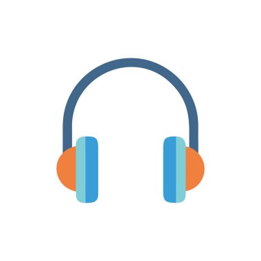 kulaklık düz vektör simgesi