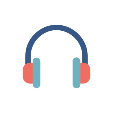 Kulaklık renkli vektör simgesi