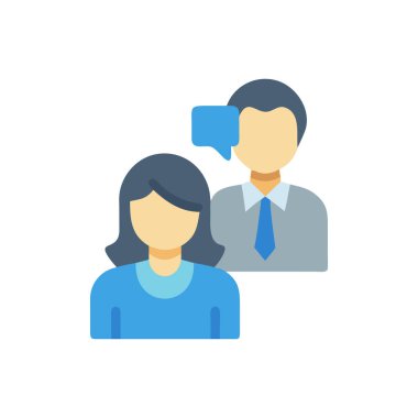 Akıllı telefonu ve konuşma balonu olan bir iş kadını.