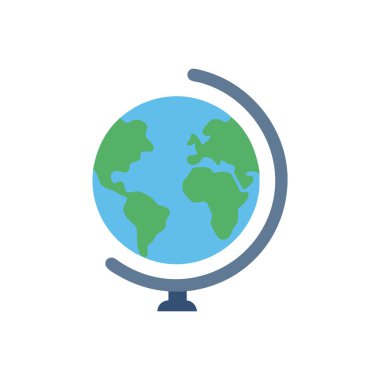 Dünya gezegeninde bir ikon vektör çizimi