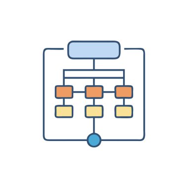 Web vektör renk çizgisi simgesi